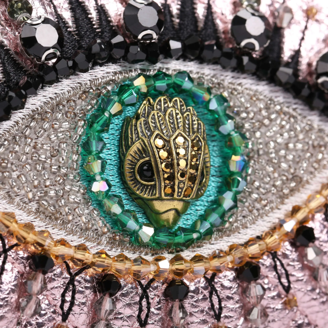 Kurt Geiger mujer londres kensington cadena billetera ojo 2LPR110 | bolsas Rosa palido